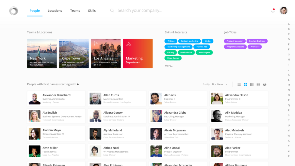 OneDirectory: modern employee directory software for Office 365