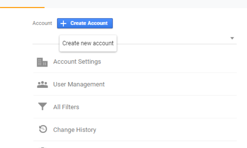 Create an account in Google Analytics