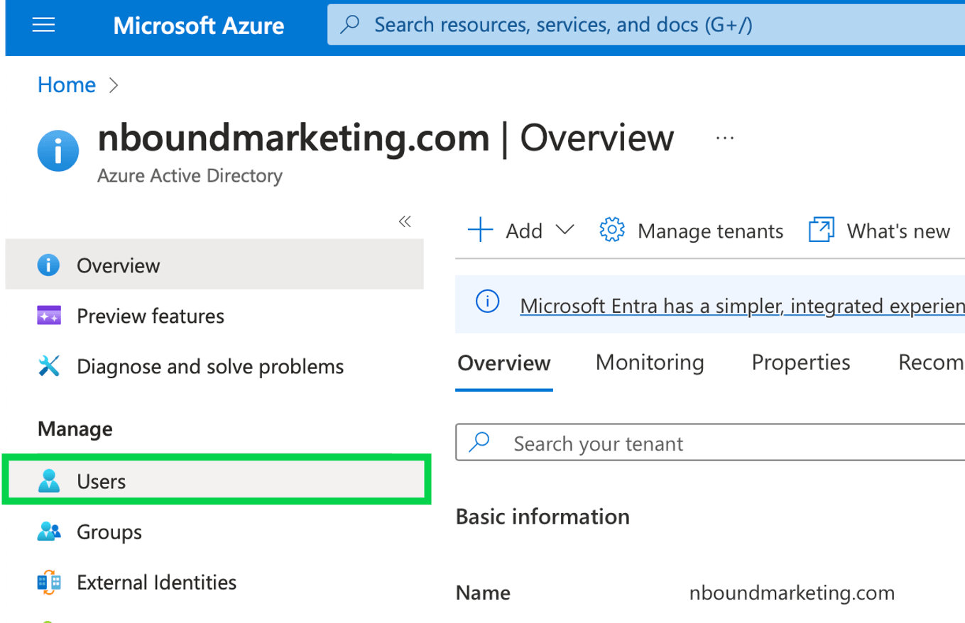 Users in Azure AD