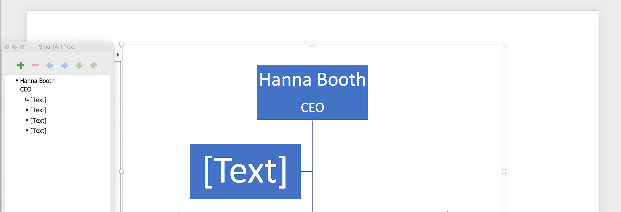 Edit the top of your org chart