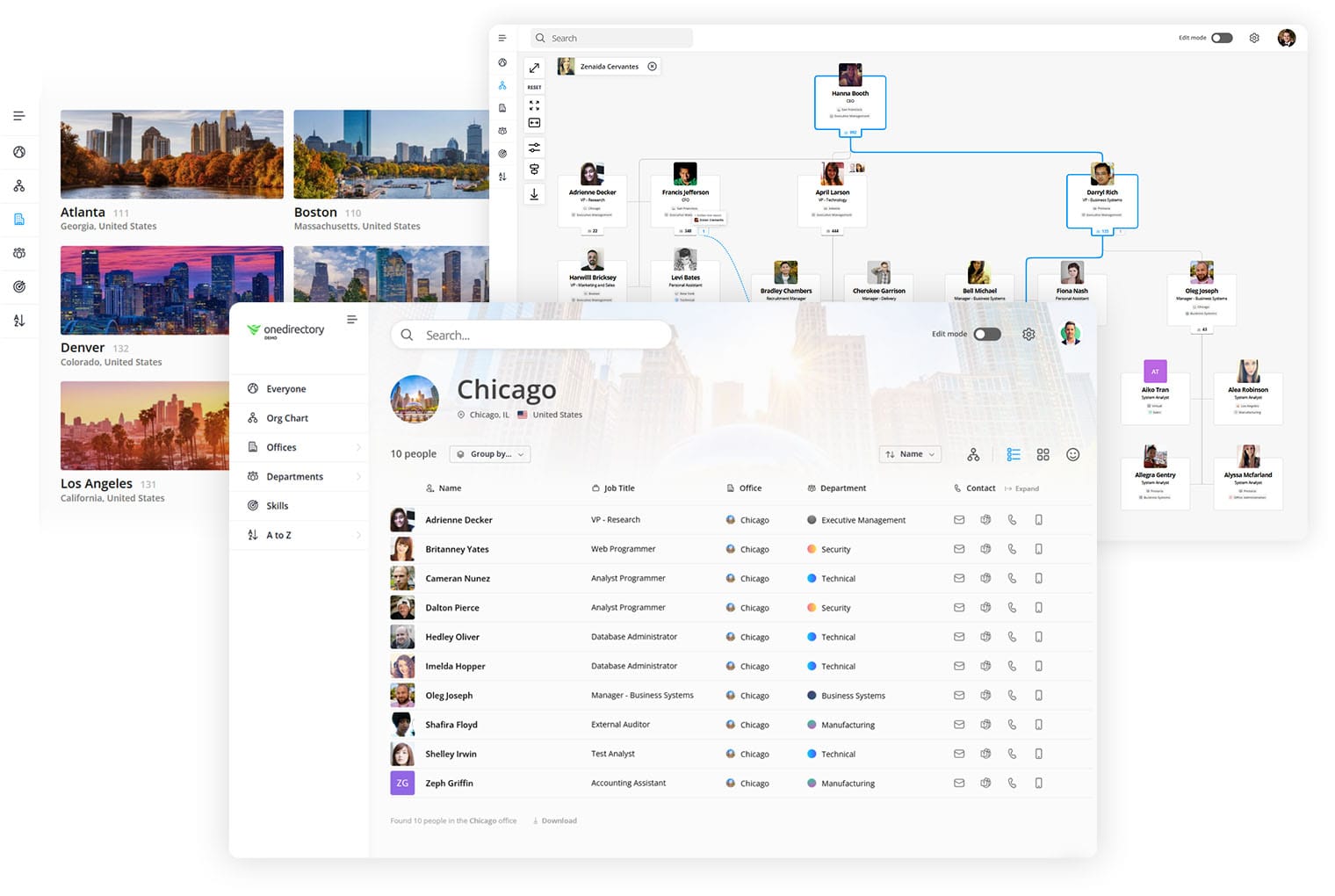 OneDirectory Employee Directory Software screenshots