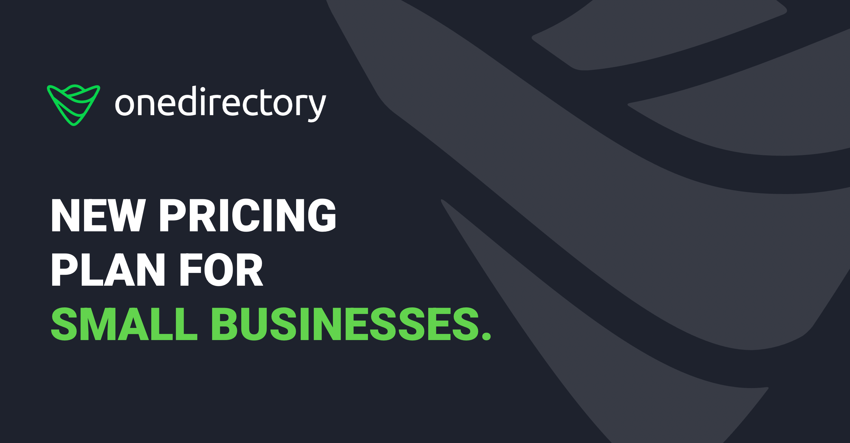 OneDirectory Launches New Pricing Plan for Small Businesses