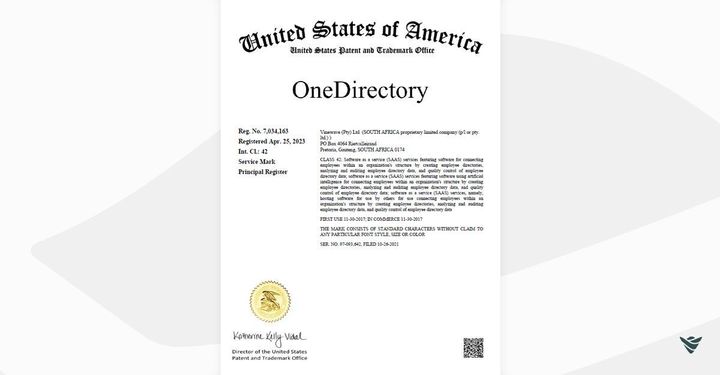 OneDirectory®: A Registered Trademark in the U.S