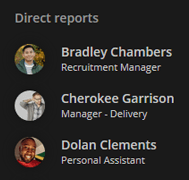 Employee profile org chart direct reports
